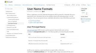 
                            1. User Name Formats - Windows applications | Microsoft Docs