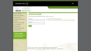 
                            5. User Name Login - Prometric