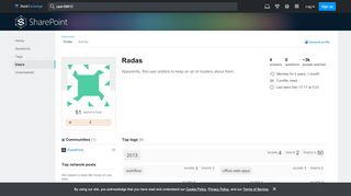 
                            1. User Radas - SharePoint Stack Exchange