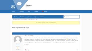 
                            3. User registration & login – Support – Asgaros Forum