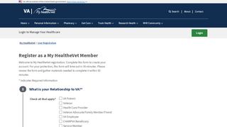 
                            5. User Registration - My HealtheVet