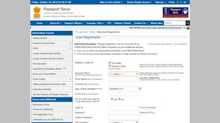 
                            6. User Registration | Passport Seva