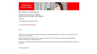 
                            8. User session on JAS instance - Oracle