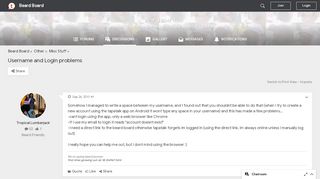 
                            1. Username and Login problems - Beard Board - Tapatalk