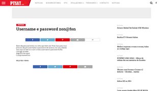 
                            7. Username e password zon@fon – Ptsat.net