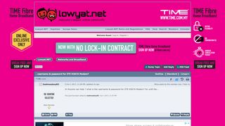 
                            2. username & password for ZTE H267A Modem? - Lowyat.net