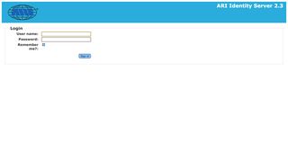 
                            5. Username / Password Sign In - ARI Vendor Portal