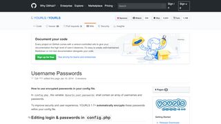 
                            3. Username Passwords · YOURLS/YOURLS Wiki · GitHub