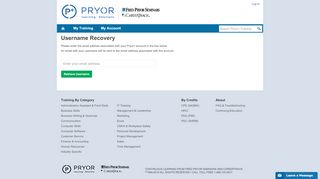 
                            4. Username Recovery - Pryor LMS