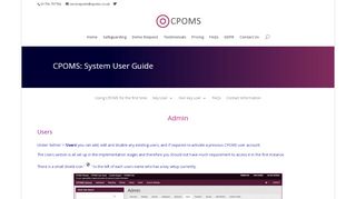 
                            1. Users | CPOMS: Safeguarding and Child Protection Software for Schools