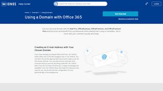
                            2. Using a Domain with Office 365 - 1&1 IONOS Help