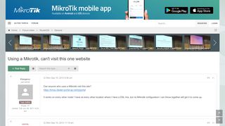 
                            6. Using a Mikrotik, can't visit this one website - MikroTik