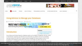 
                            2. Using Adminer to Manage your Databases - LinuxConfig.org