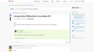 
                            5. Using Adobe DRM,what is my Adobe ID? | Adobe Community