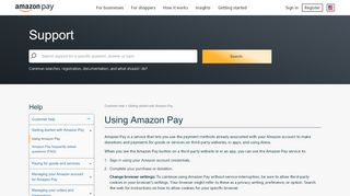 
                            2. Using Amazon Pay