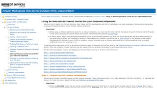 
                            7. Using an Amazon-partnered carrier for your inbound shipments