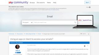 
                            7. Using an app or client to access your emails? - Sky Community