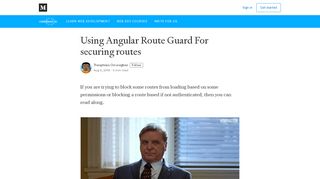 
                            10. Using Angular Route Guard For securing routes - codeburst