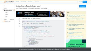 
                            2. Using AsyncTask to login user - Stack Overflow