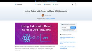 
                            8. Using Axios with React to Make API Requests - Upmostly