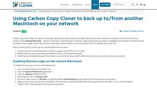 
                            2. Using Carbon Copy Cloner to back up to/from another ...