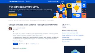 
                            7. Using Confluece as an External Facing Customer Portal - Atlassian ...