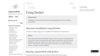 
                            9. Using Docker — JupyterHub 1.0.0 documentation