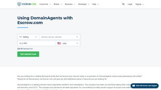 
                            7. Using DomainAgents with Escrow.com - Escrow.com