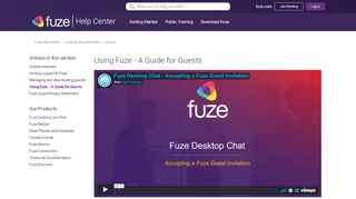 
                            3. Using Fuze - A Guide for Guests – Fuze Help Center