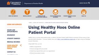 
                            4. Using Healthy Hoos Online Patient Portal - UVA Student Health