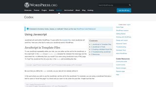 
                            2. Using Javascript « WordPress Codex