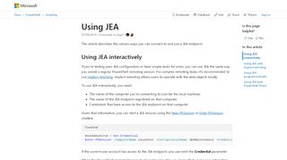 
                            6. Using JEA | Microsoft Docs