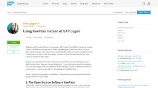 
                            11. Using KeePass Instead of SAP Logon | SAP Blogs