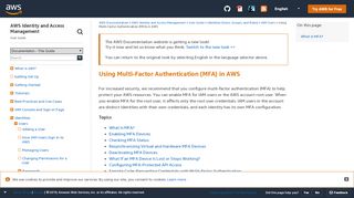 
                            8. Using Multi-Factor Authentication (MFA) in AWS - AWS Identity ...