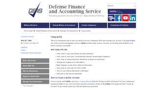 
                            2. Using myPay - DFAS