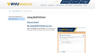 
                            3. Using MyWVUChart | WVU Medicine