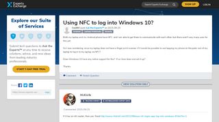 
                            8. Using NFC to log into Windows 10? - Experts …