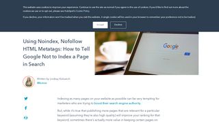 
                            5. Using Noindex, Nofollow HTML Metatags: How to Tell Google Not to ...