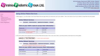 
                            5. Using Online Patient Services - Patient Portal