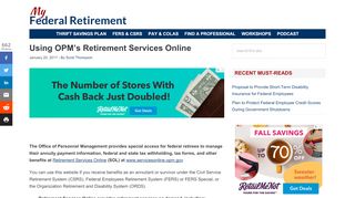 
                            5. Using OPM's Retirement Services Online