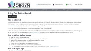 
                            4. Using Our Patient Portal | Delaware Valley OBGYN | NJ ...