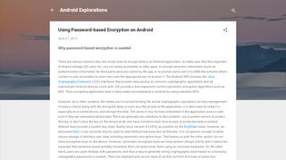 
                            9. Using Password-based Encryption on Android - Blogger