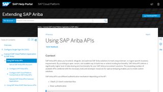 
                            3. Using SAP Ariba APIs - SAP Help Portal