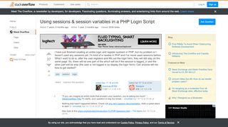 
                            7. Using sessions & session variables in a PHP Login Script ...
