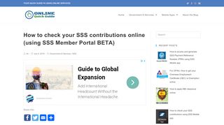 
                            7. using SSS Member Portal BETA - Online Quick Guide