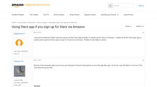 
                            9. Using Starz app if you sign up for Starz via Amazon ...