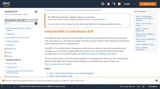 
                            2. Using the AWS CLI with Amazon ECR - Amazon ECR