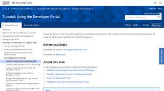 
                            2. Using the Developer Portal with IBM API Connect for IBM Cloud