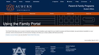 
                            4. Using the Family Portal - Parent & Family Programs - Auburn University