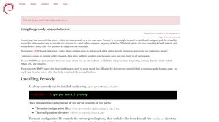 
                            3. Using the prosody xmpp/chat server - Debian Administration